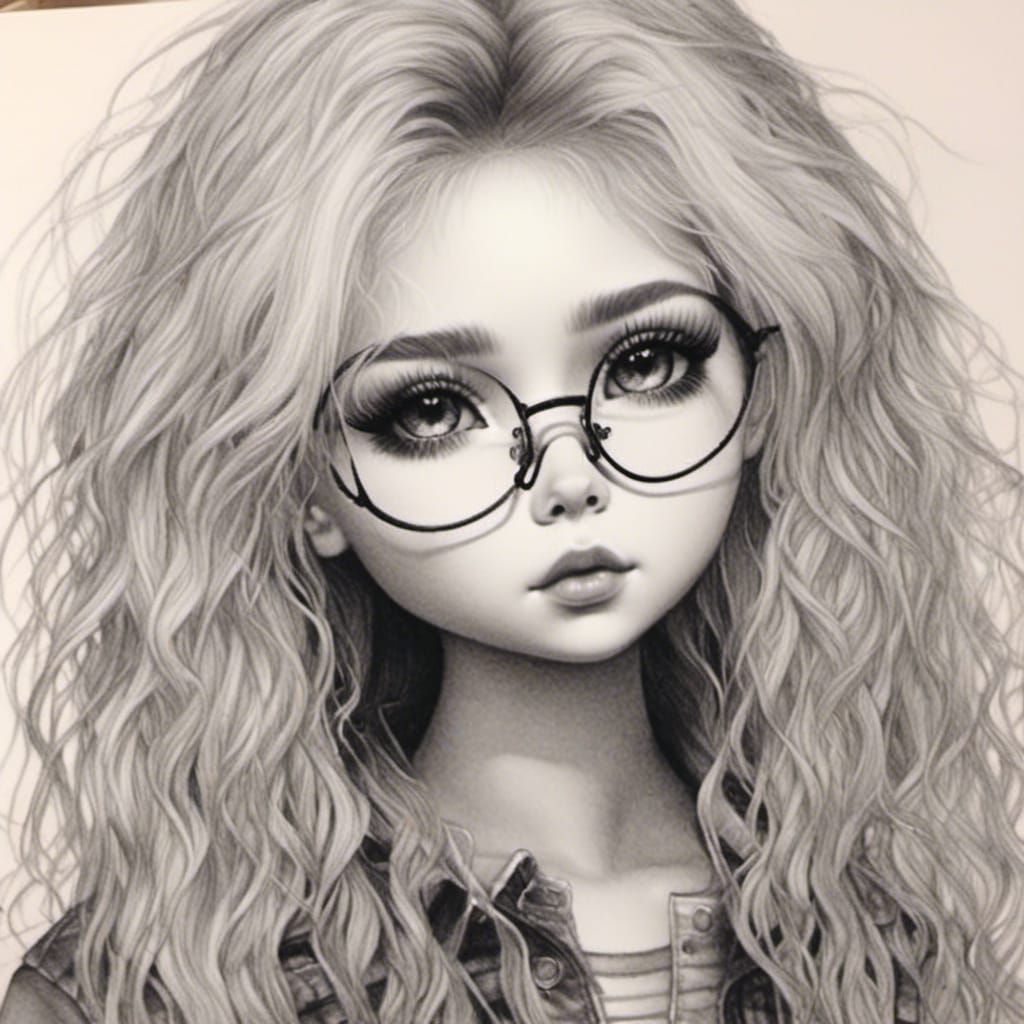 Detailed Charcoal Drawing of a Chubby Person