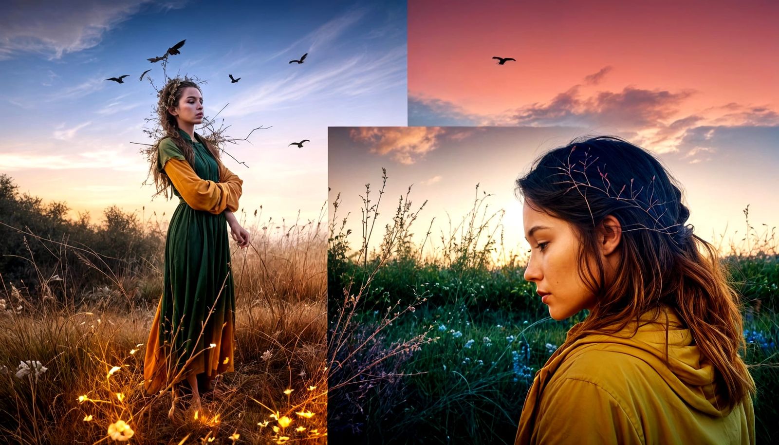 Bio Art: Woman Silhouetted at Sunset