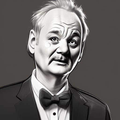Bill Murray as Munster, Hyperdetailed Portrait