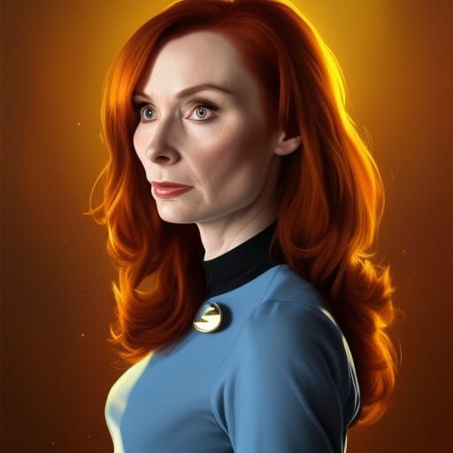 Felicia Day as Beverly Crusher Portrait