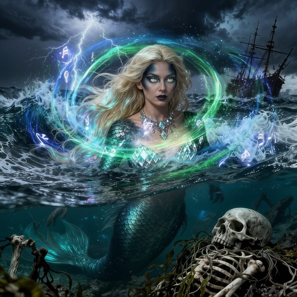 Mermaids Enchant Sailors with Dark Magic Melodies