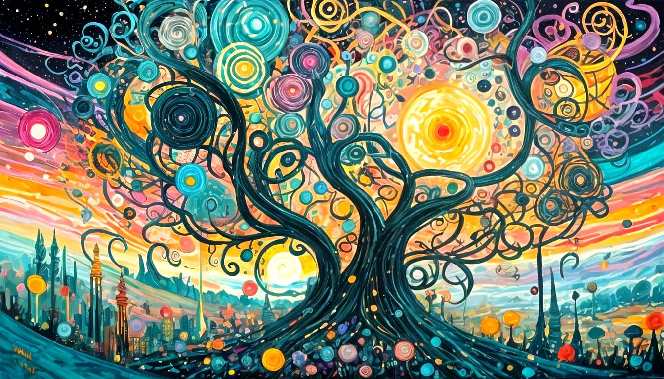 Pulsing Tree in Cosmic Star Garden