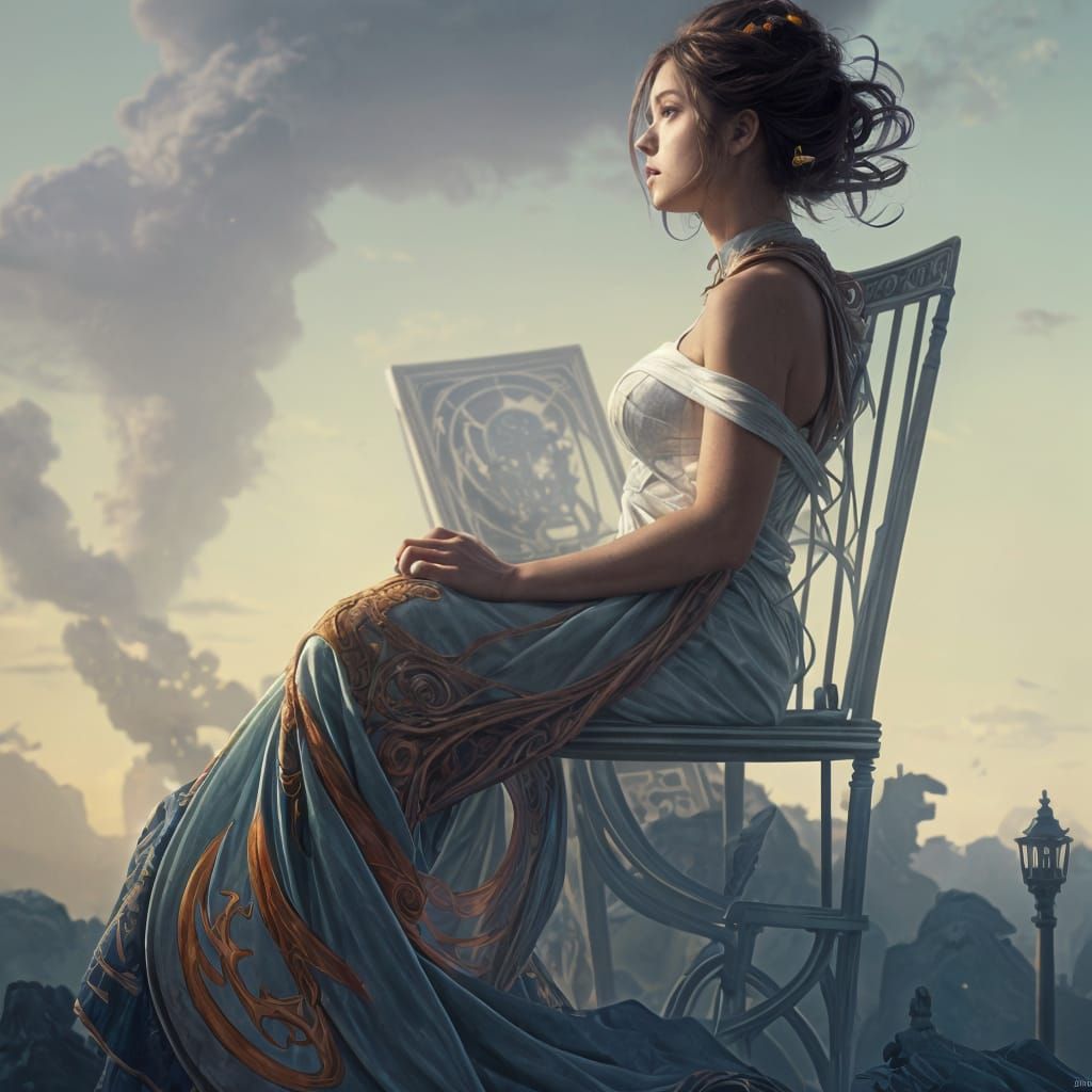 Fantasy Goddess in Ephemeral Landscape
