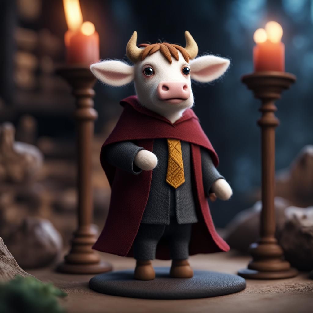 Wizard Cow: A Fantastical Matte Painting