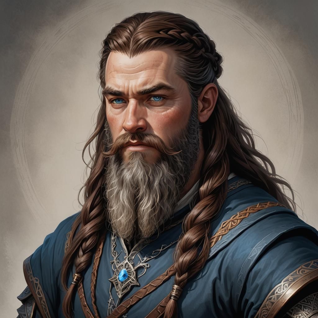 Realistic Portrait of a Young Dwarf Cleric