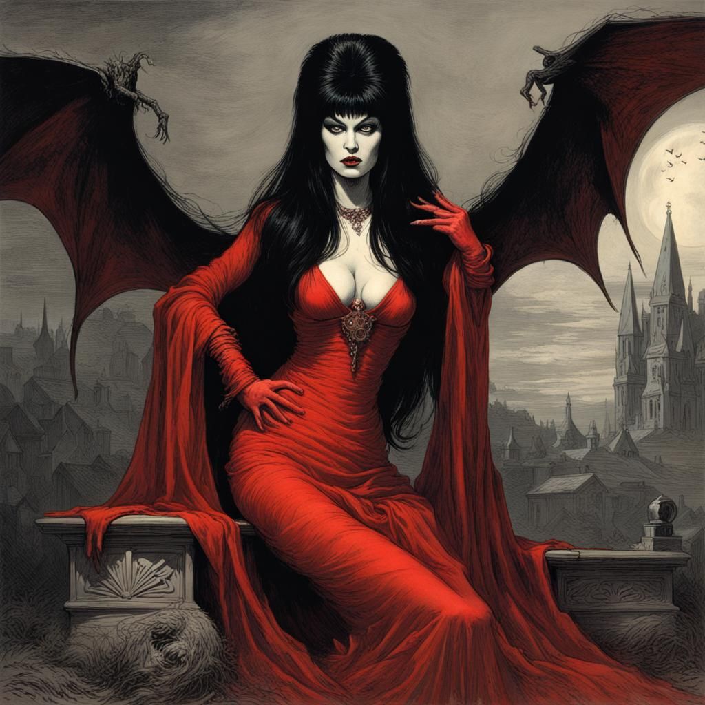 Elvira, Mistress of Vampires in Horror Style