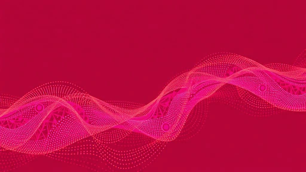 Neon Kinetic Pointillism with Art Deco Elements