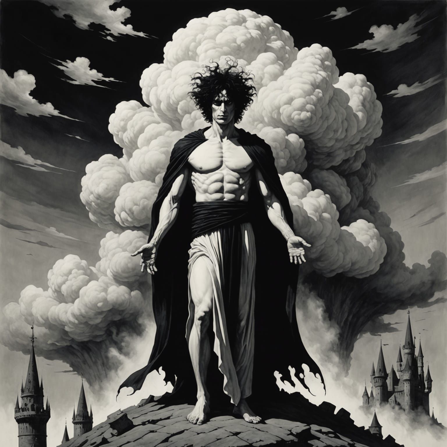 Sandman in Gothic Castle Sandcloud: Comic Art