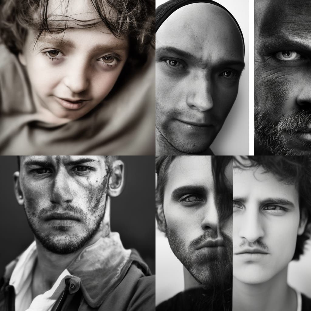 Intense Man Portrait in Expressive Style