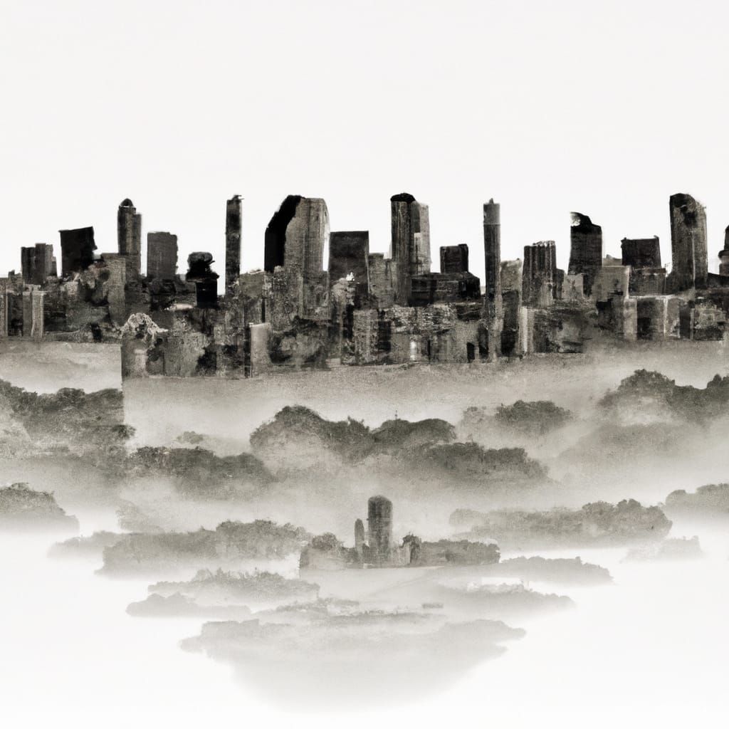 Cloud City Ruins: An AI-Generated Dreamscape