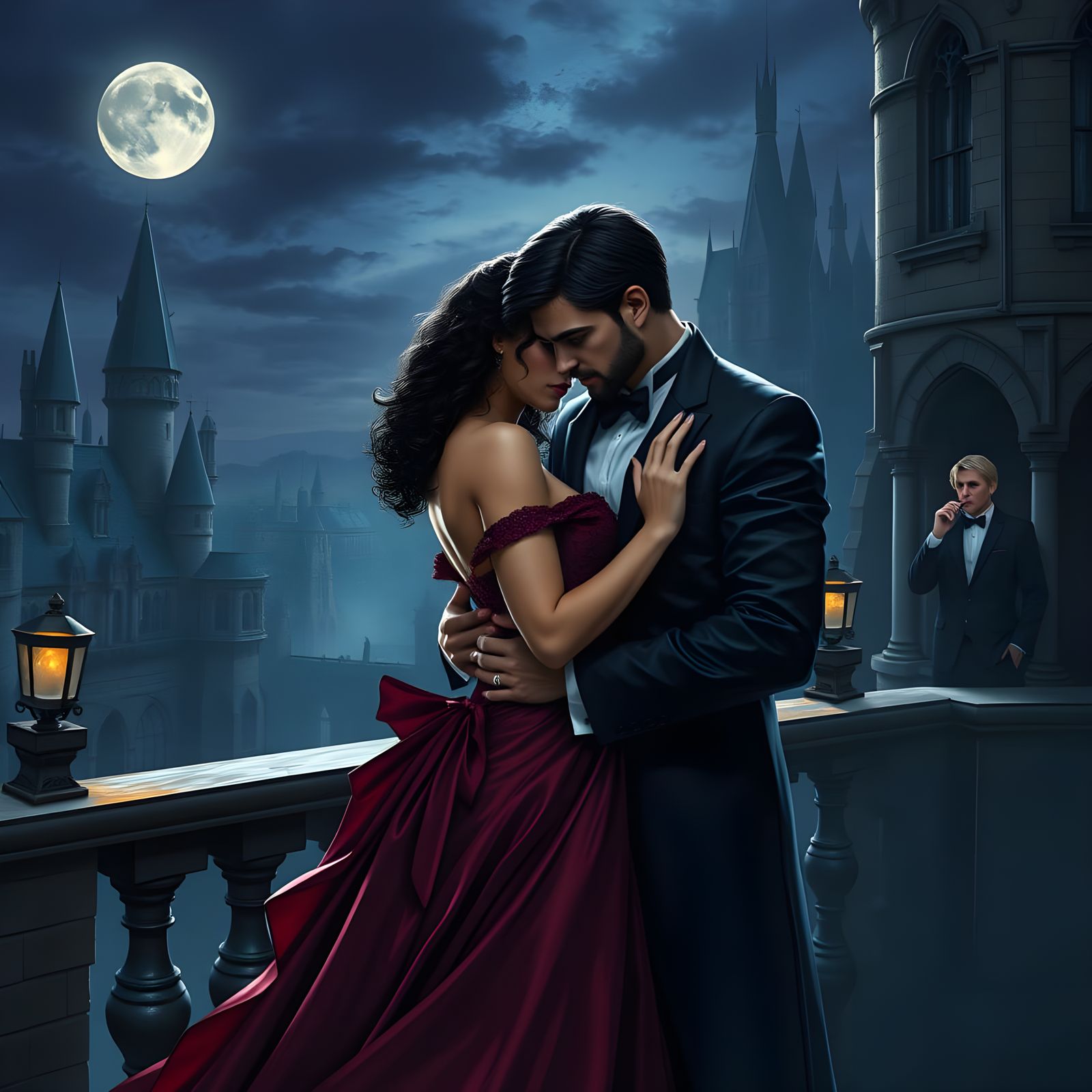 Midnight Whispers on the Hogwarts Terrace