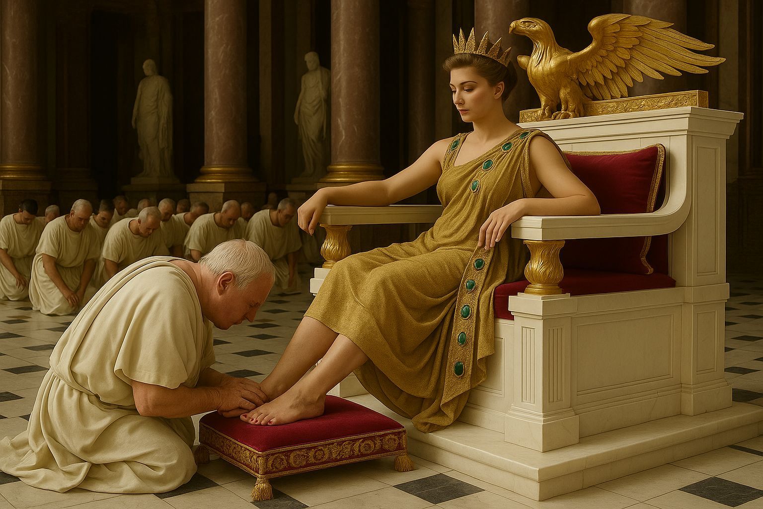 Empress Messalina on Her Throne