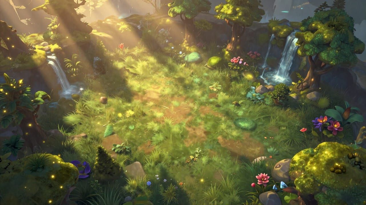 Dota 2 Nature Scene With Waterfalls And Glowing Moss