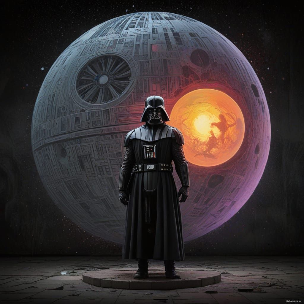 Darth Vader Contemplates a Fragile Ballerina in a Dark Fanta...