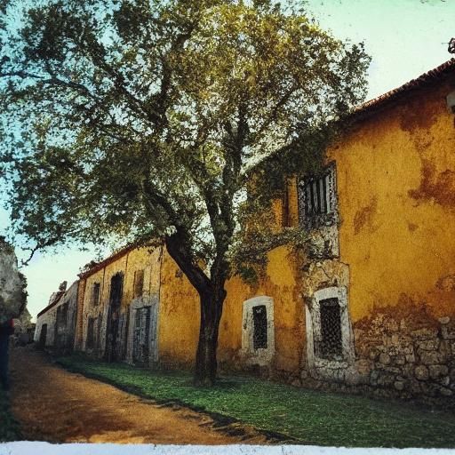 Old Portugal Postcard in Cinematic Style