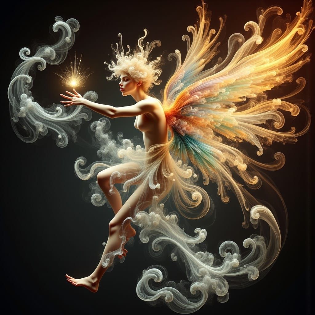 Surreal Sky Art: Devil, Saint, and Fairy Chemtrails