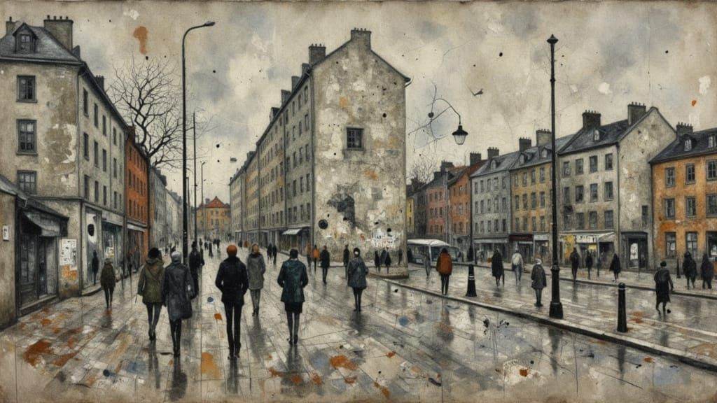 <lora:UMK Urban Sprawl:1.0> <lora:Drizzle:1.0>