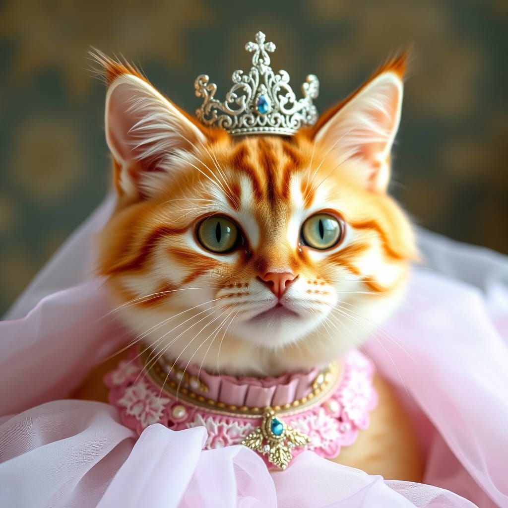 Regal Feline Companion in Royal Attire