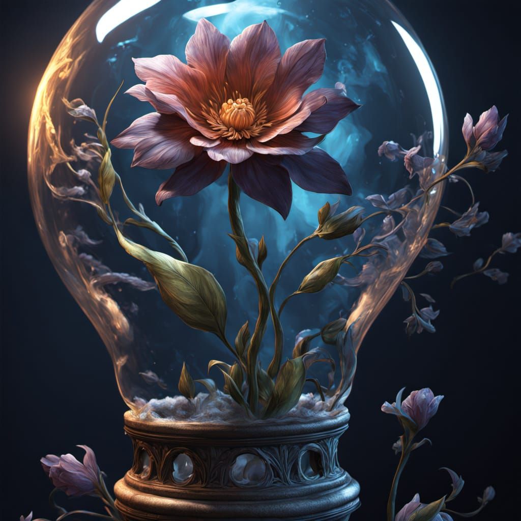 Ethereal Bloom in Glass