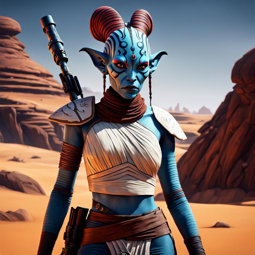Star Wars Twi'lek Girl: Detailed Fantasy Concept Art