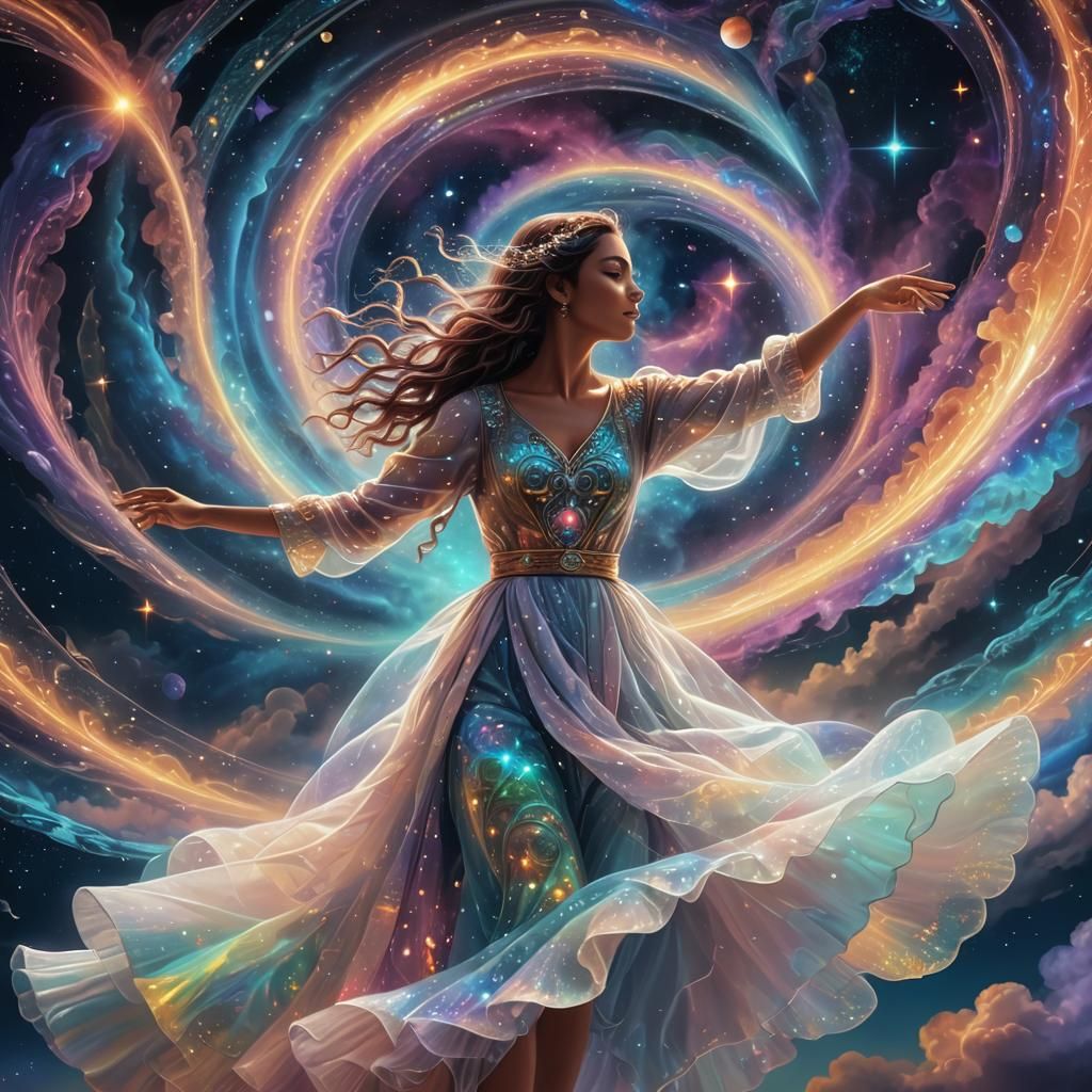 Cosmic Dreamscape: Holographic Boat in Astral Space