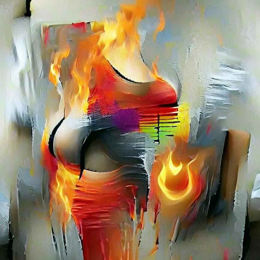 Abstract Painting of Intense Heat