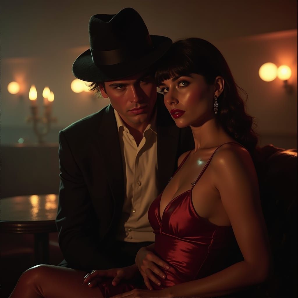 Neo Noir Pulp Art: Monica Bellucci in Jazz Club