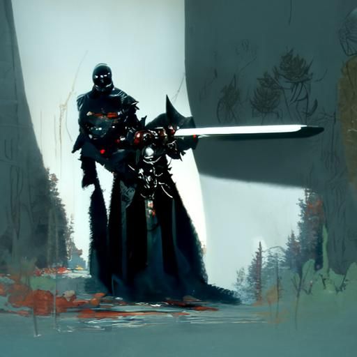 Sinister Black Knight with Greatsword