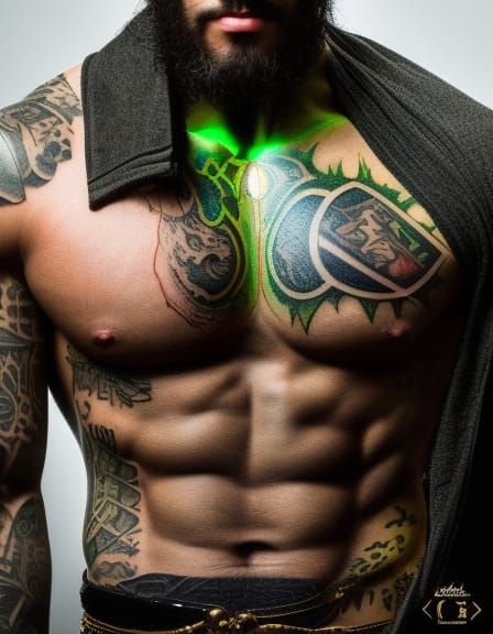 Orc Merchant Portrait in Dark Fantasy Style