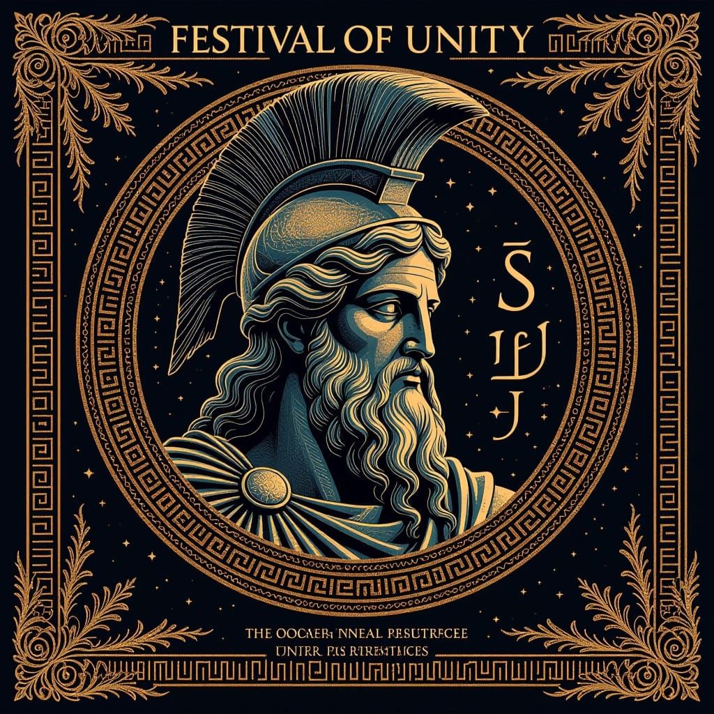 Greek Mythology Festival of Unity Flyer Art