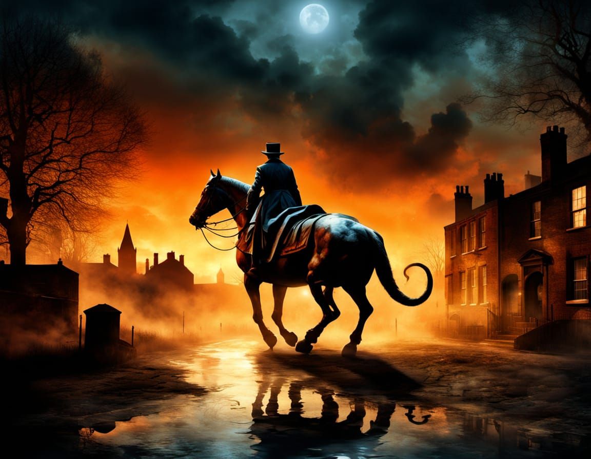 Jack the Ripper: Double Exposure Digital Art