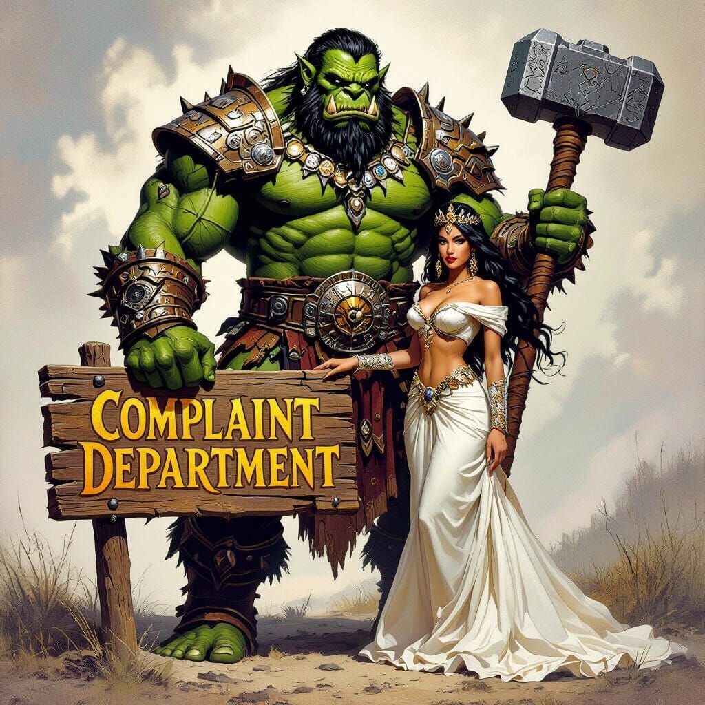 Orc Guards Princess at Complaint Department