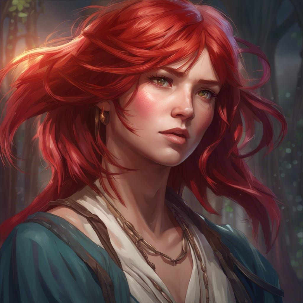 Yona of the Dawn Portrait in Digital Art Style