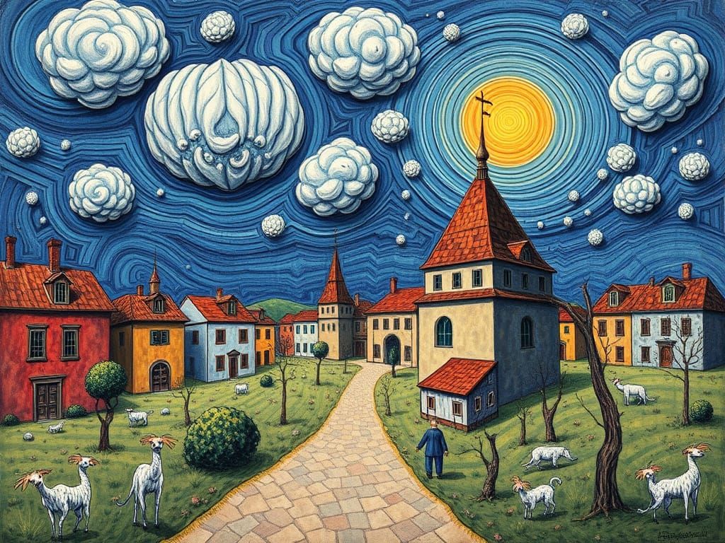 Surreal Masterpiece: Post-Impressionism and Absurdity