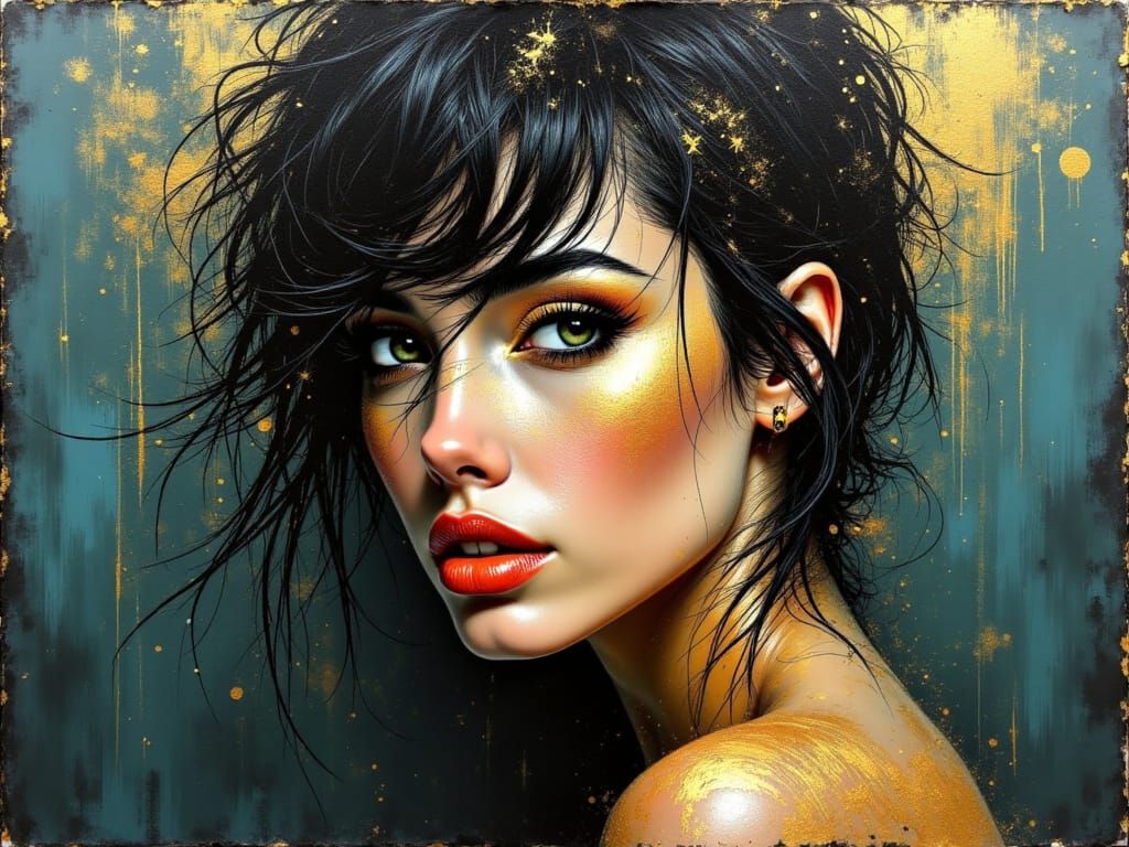 Cinematic Portrait of a Woman in Noir Style