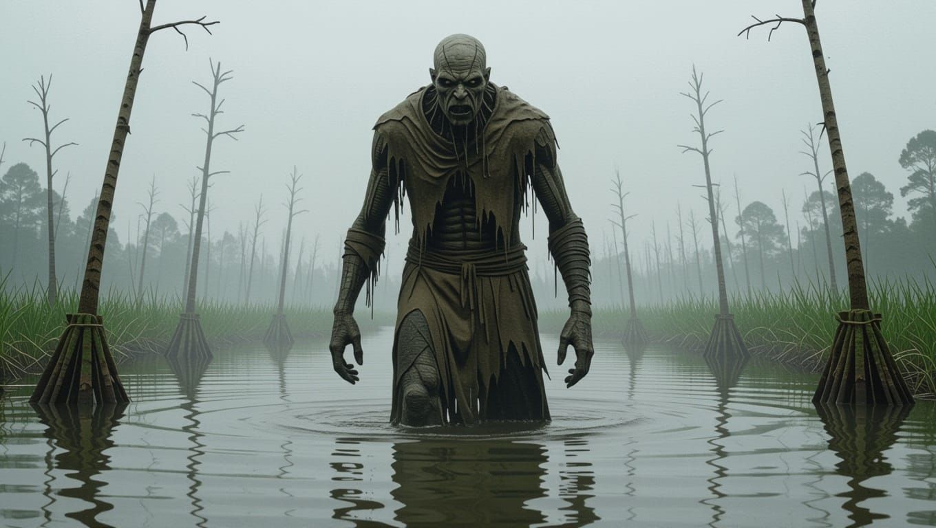 Monster Skin Walker Emerges from Swamp