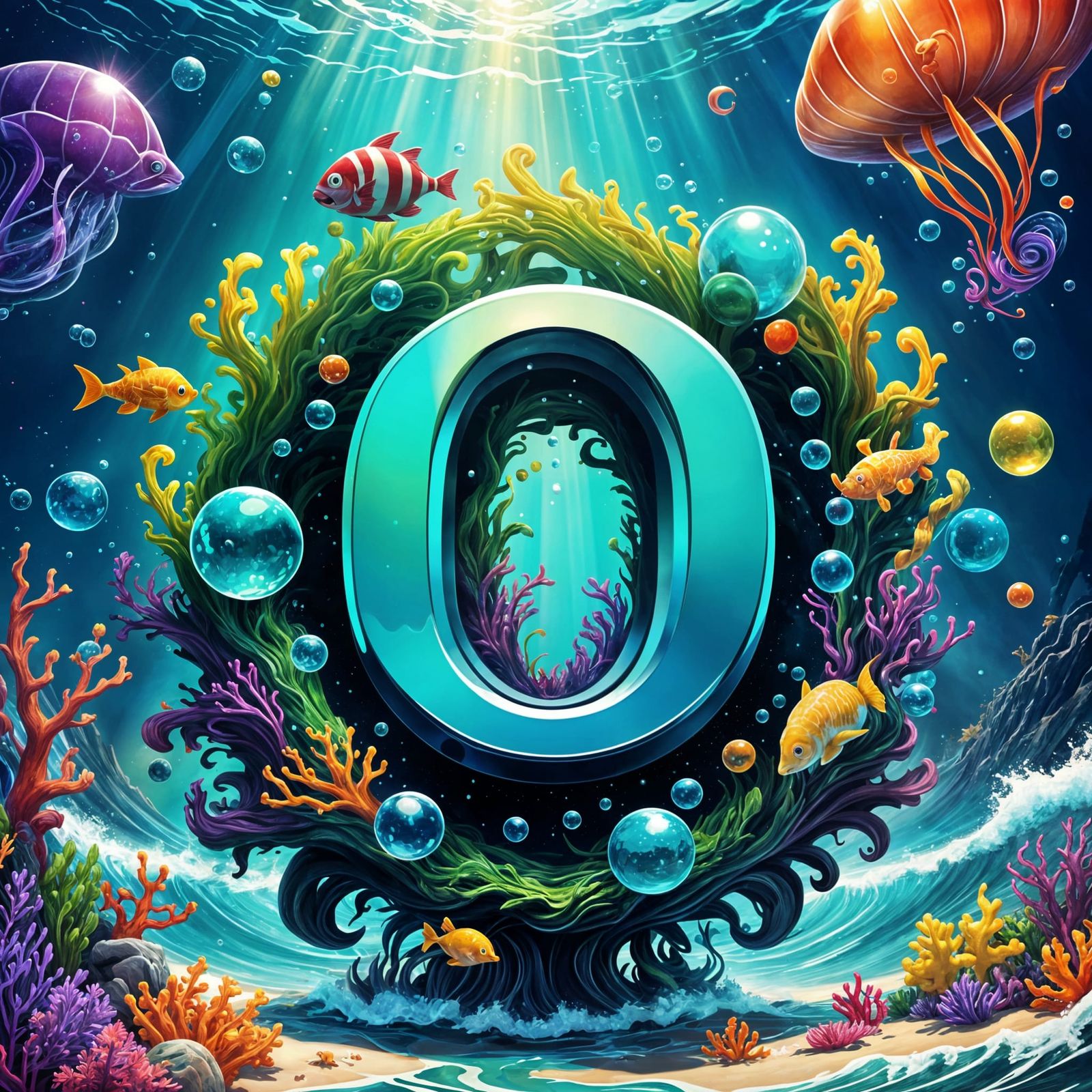 Whimsical Sea Creature Logo in Motion