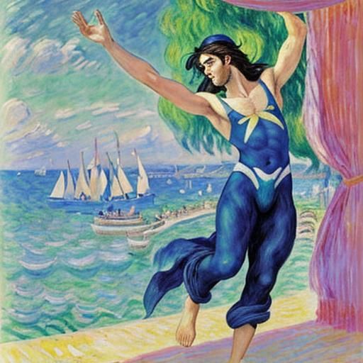 Swallows Dancing in Spring: An Impressionist Oil Painting