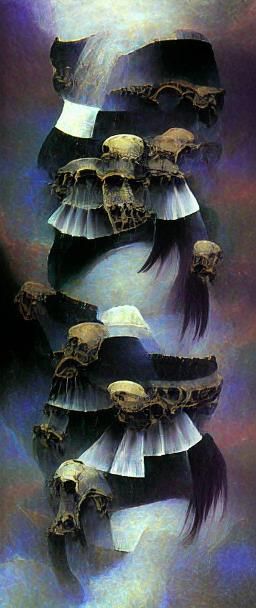 Victorian Goth Meets Mahou Shoujo in Beksiński Style