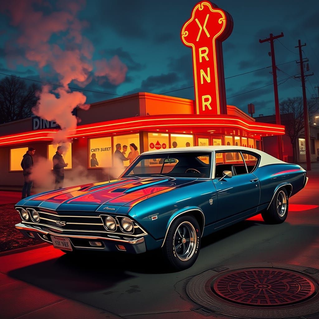 1969 Chevy Chevelle SS at Retro Diner