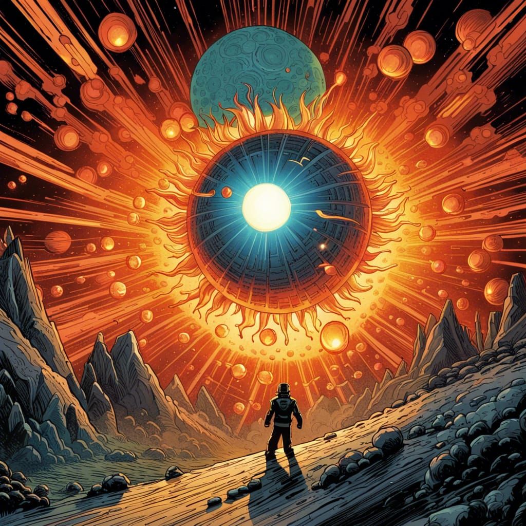 Fiery Sun Comic Book Art by Brooks and Mumford