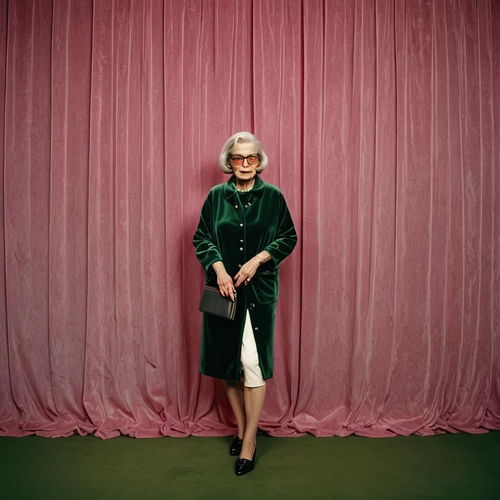 Elderly Woman in Art Deco Revival Film Still