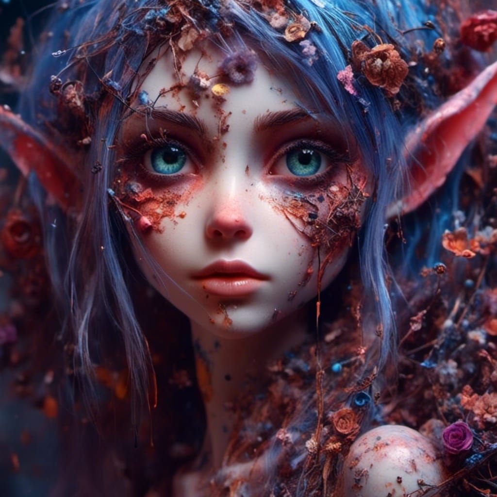 Hyperrealistic Sci-Fi Character Portrait in Splash Art