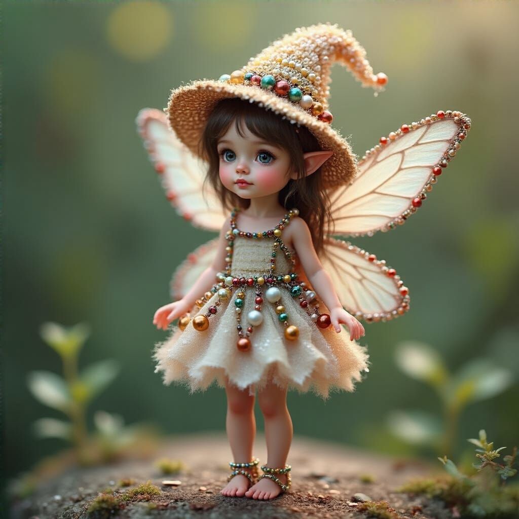 Beaded Fairy in Realistic Style