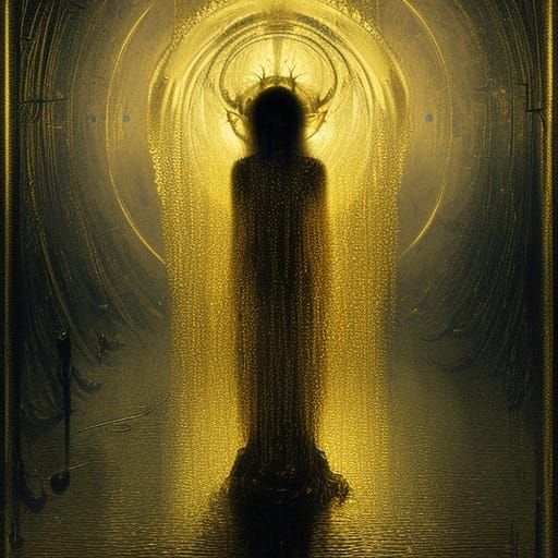 Black Rose with Dripping Gold in Glass Ball