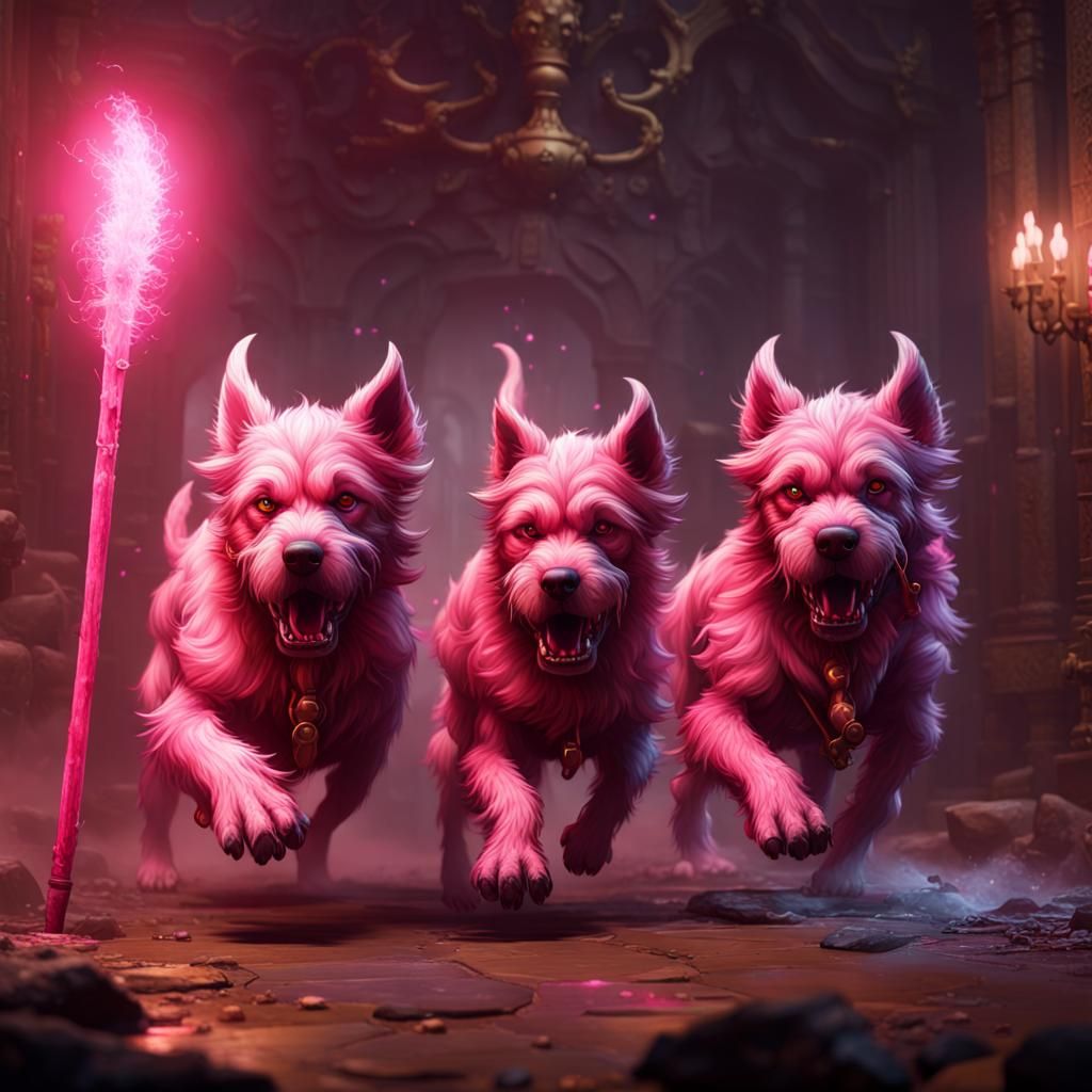 Cerberus Plays Fetch: Dark Fantasy Concept Art