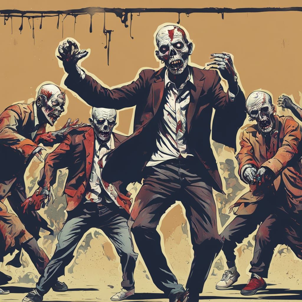 Zombie Dance in a Spooky Setting