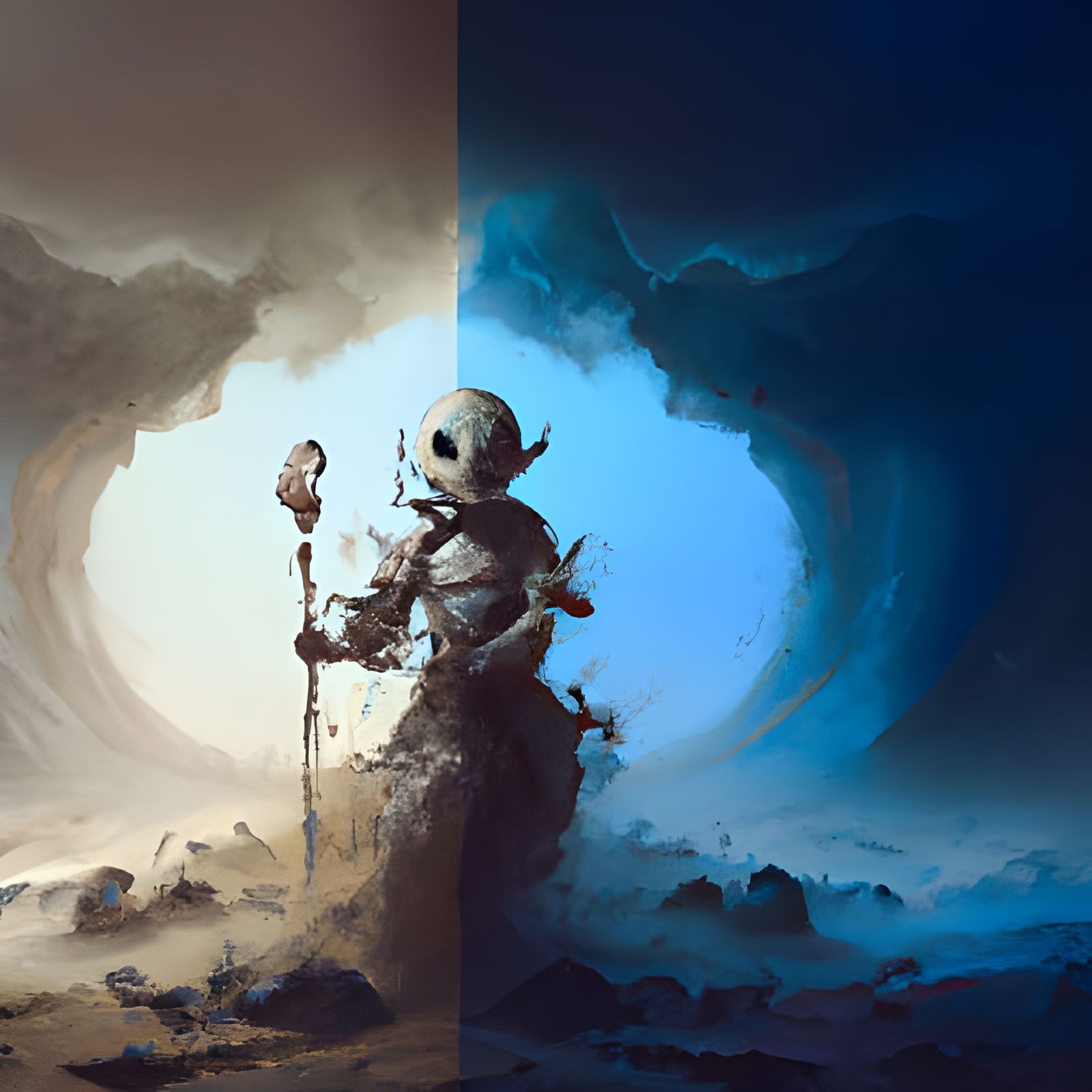 Yin Yang Sandman and Bogeyman: Detailed Matte Painting