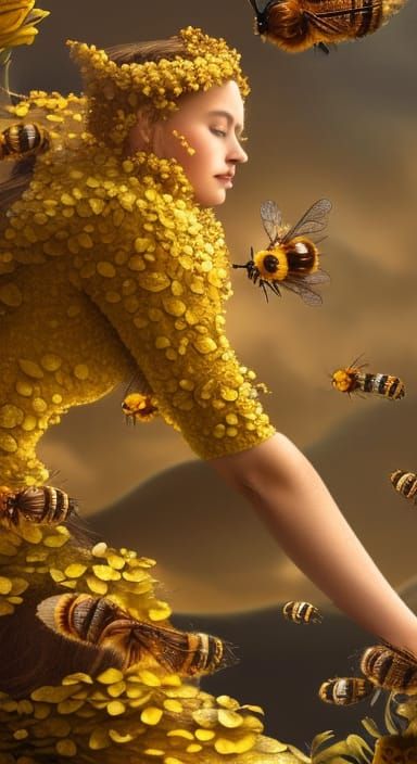 The Bee Queen Reigns Over Her Hive