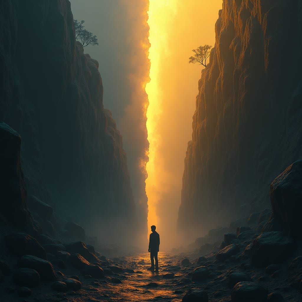 Figure Between Realms: Dark Fantasy Concept Art